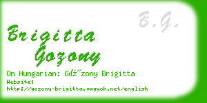 brigitta gozony business card